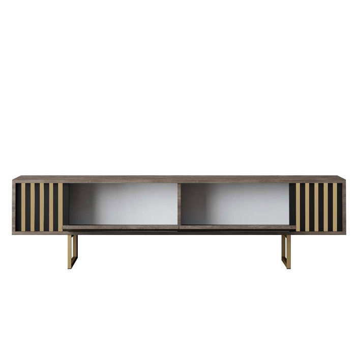 Hanah Home Gold Line Soporte para TV Nogal y Oro
